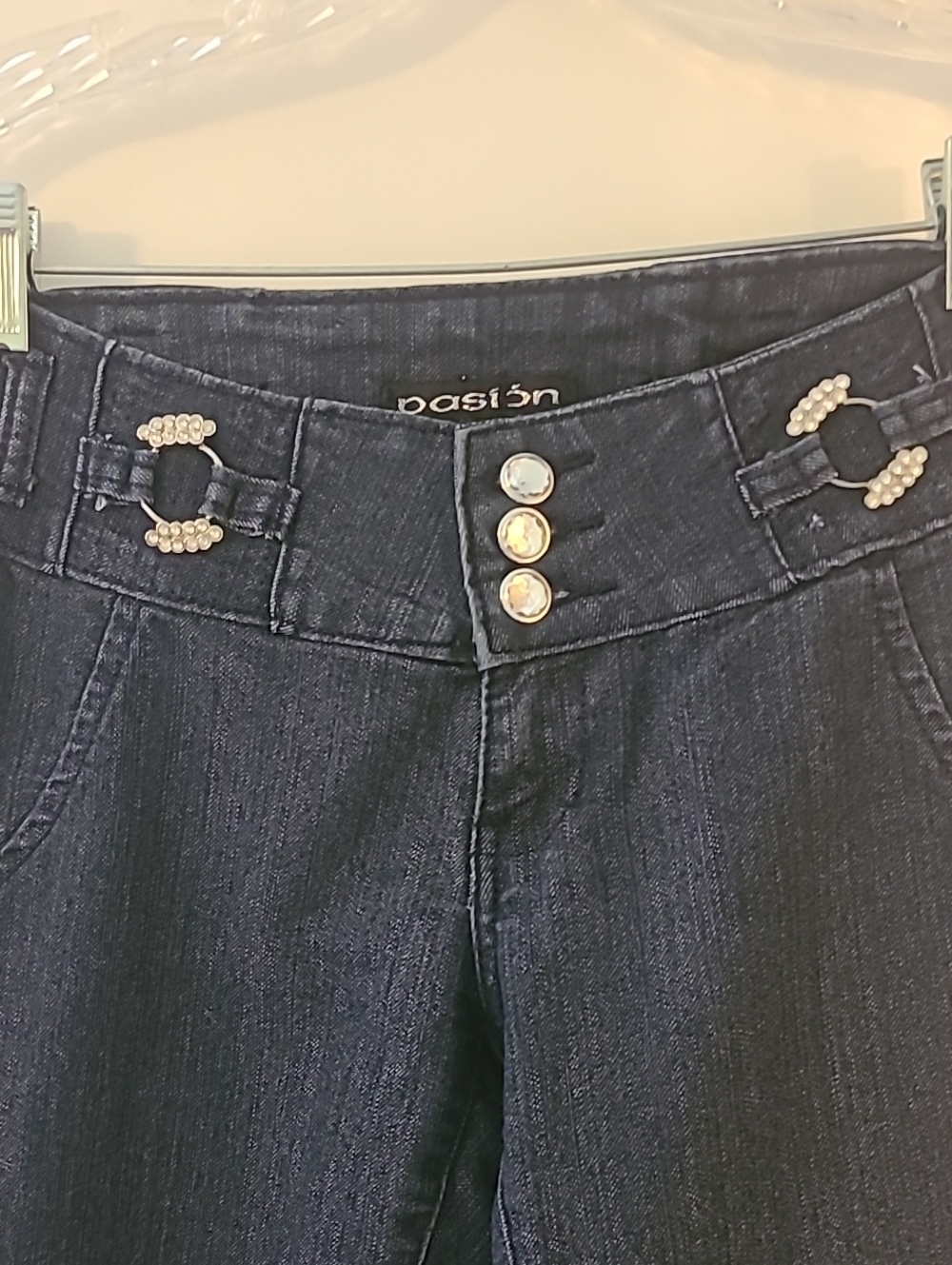 Rhinestone Embellished Pasion Stretch Skinny Jeans Bling Sparkle